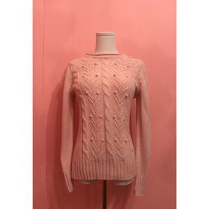 Pink Cable Knit Sweater